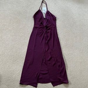 DEEP PURPLE ZARA silk dress
